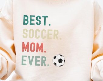 Leichtes Fußball-Mama-Sweatshirt, gemütliches Mama-Lebensoberteil, übergroßes Spieltag-Shirt, lässiges Alltags-Shirt, entspannte Unisex-Passform, Geschenk für Mütter