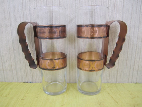 tall glasses with handles