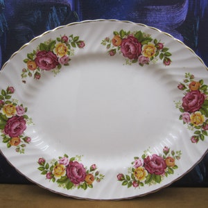 Wood & Sons " Cottage Rose " Oval  Platter Made in England