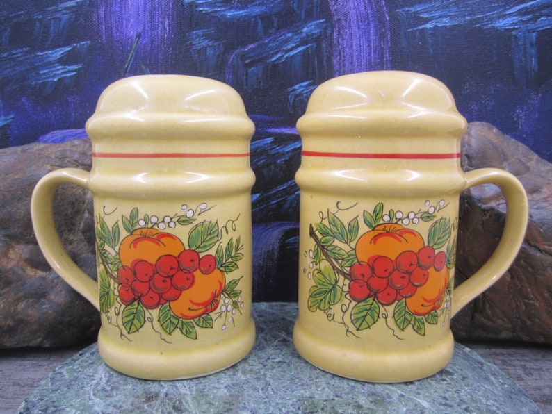 Large country style salt and pepper shakers