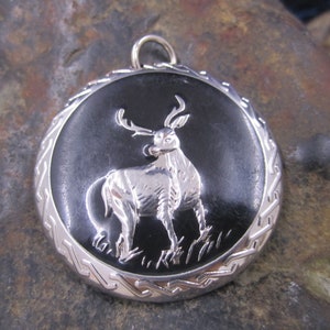 Silver tone deer Pendant image 3