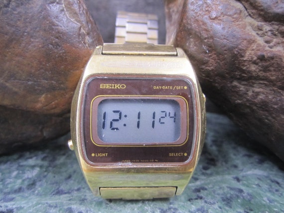 Unisex Gold Tone Seiko 1970's Digital Watch RESERVED FOR - Etsy UK