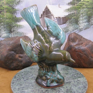 Glazed Ceramic Pigeon Figurine
