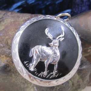 Silver tone deer Pendant image 1