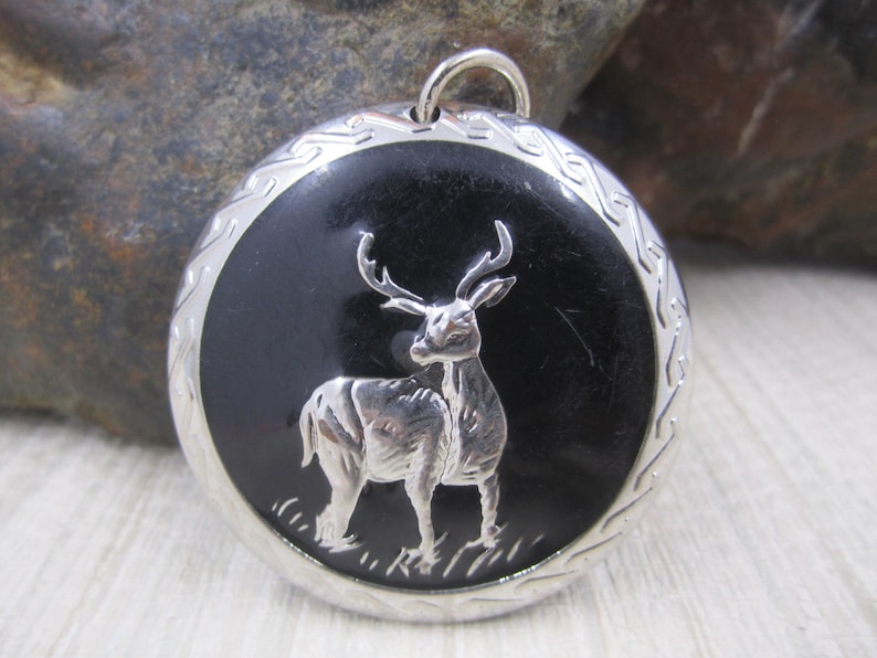 Silver tone deer Pendant image 4