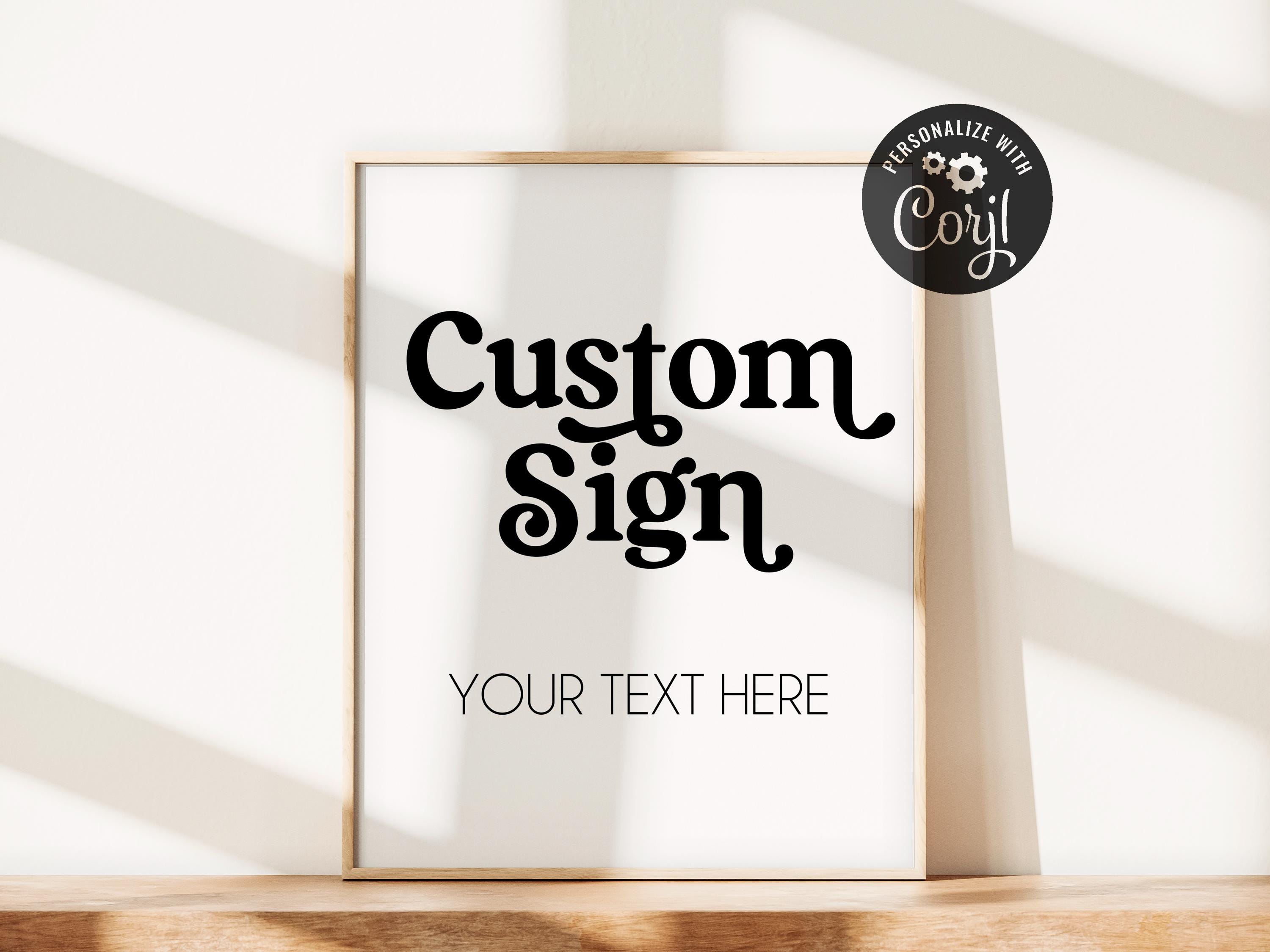 EDITABLE Custom Sign for Party Parties Weddings Events Editable ...