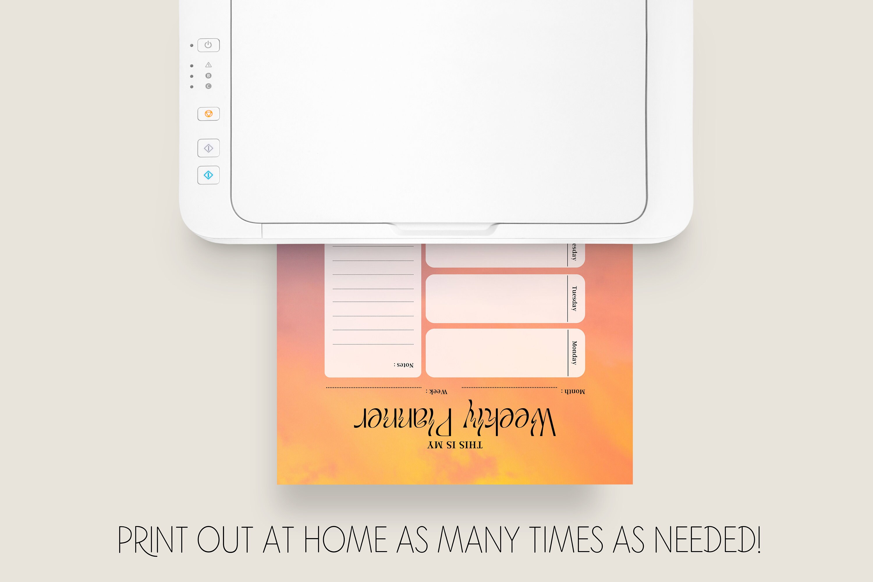 One Page Weekly Printable Planner Sheet Printable Daily Retro - Etsy