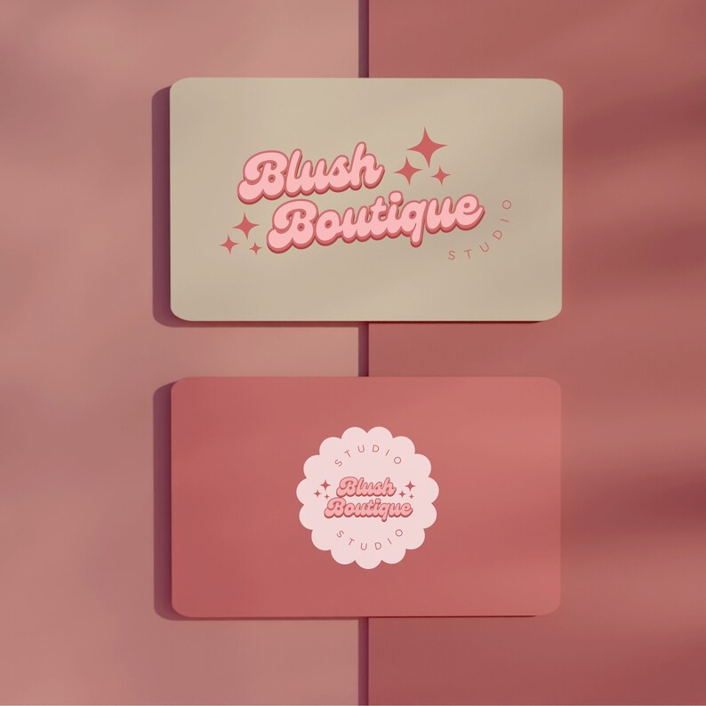 Editable DIY Logo Kit Design Canva Template Retro Pastel Colorful Logo ...