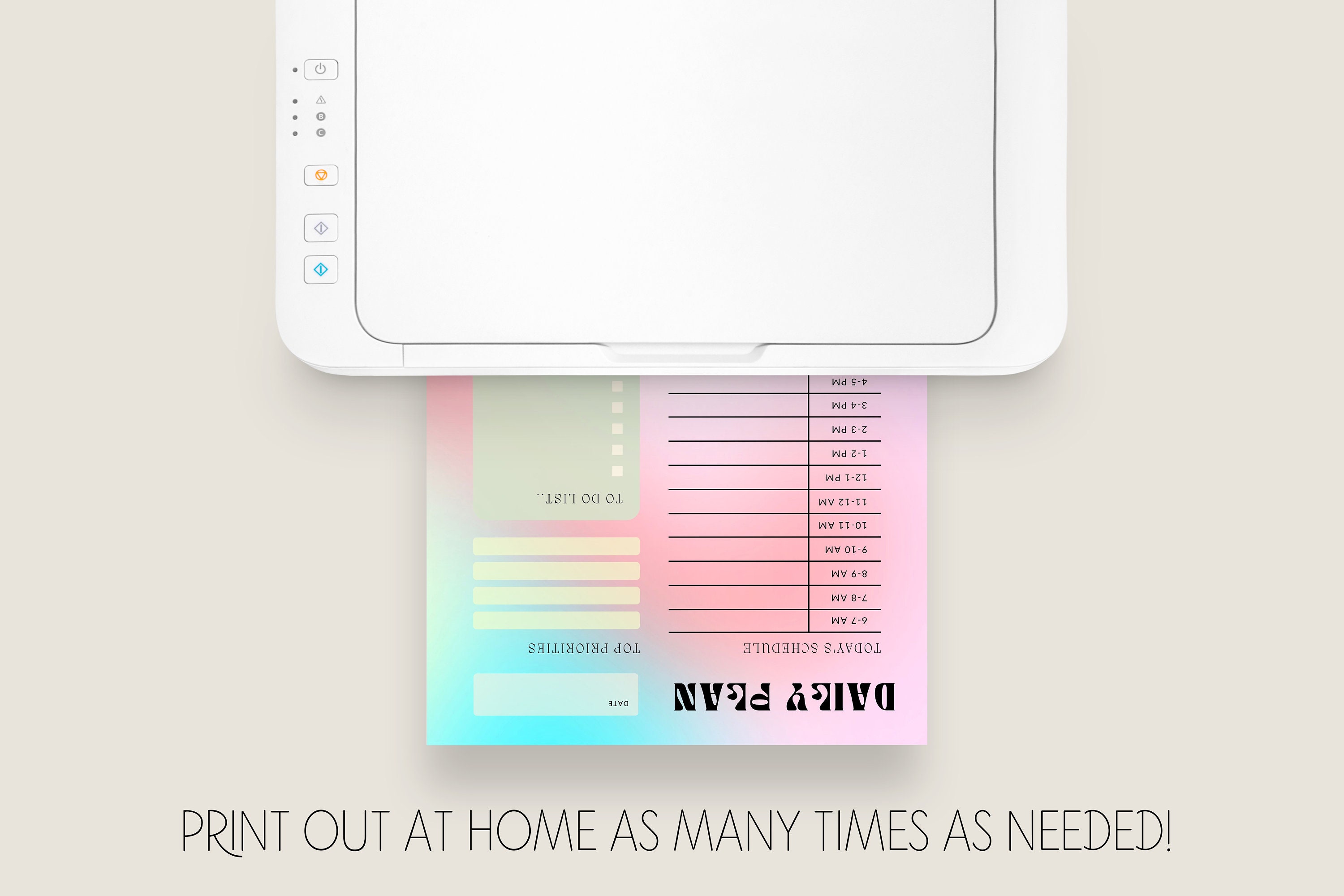 One Page Daily Printable Planner Sheet Printable Daily Retro - Etsy