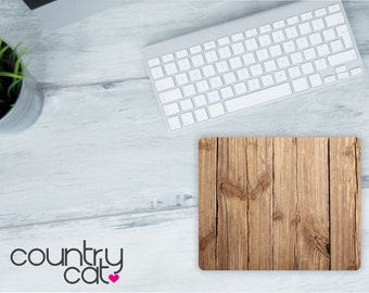 Countrycatshop Mousepad "Holz" Mauspad Geburtstagsgeschenk Büro Geschenk Druck