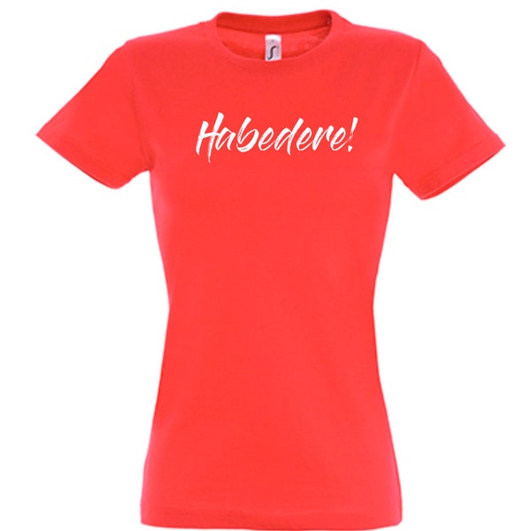 T-Shirt "Habedere!" Hibiscus, Damen, Shirt, Sommer, Kurzarm, Print, mit Druck