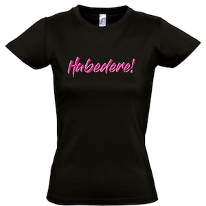 T-shirt Habedere black, ladies, print, with print, short sleeve, summer image 1