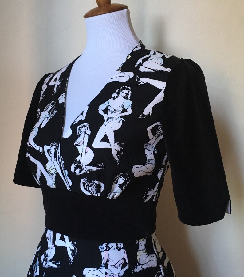 Medium and Large SALE Betty Page Pin Up Retro Dress Small