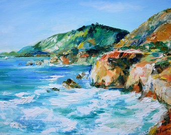 Big Sur Original Oil Painting California Landscape Wall Art