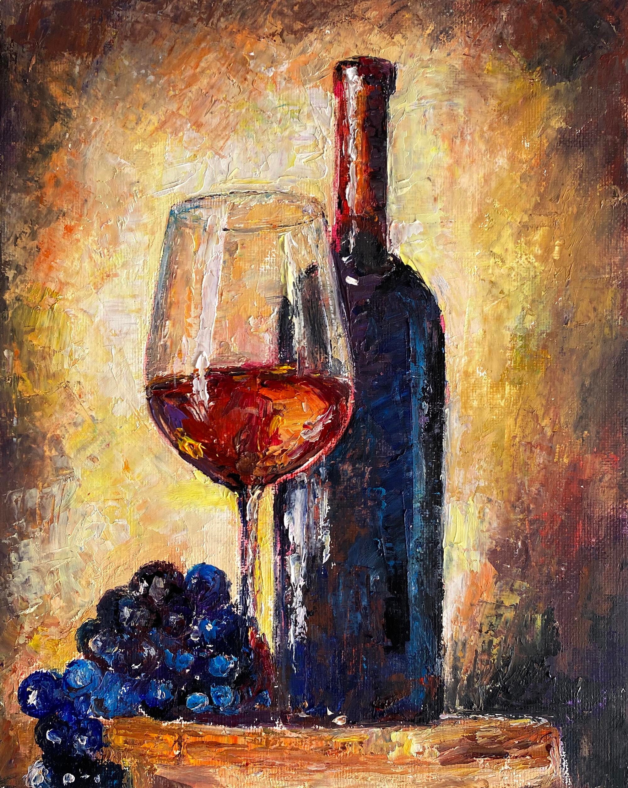 Wine Painting Etsy Hong Kong