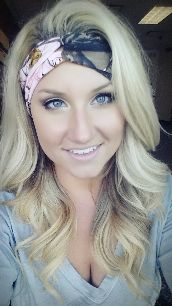 PINK and HUNTER Realtree Camo Headband Stretch Cotton Twist - Etsy