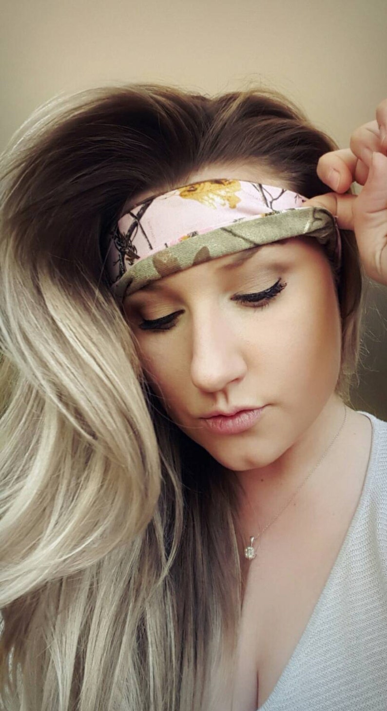 Reversible Realtree Camo & Pink Camo Single Headband Etsy