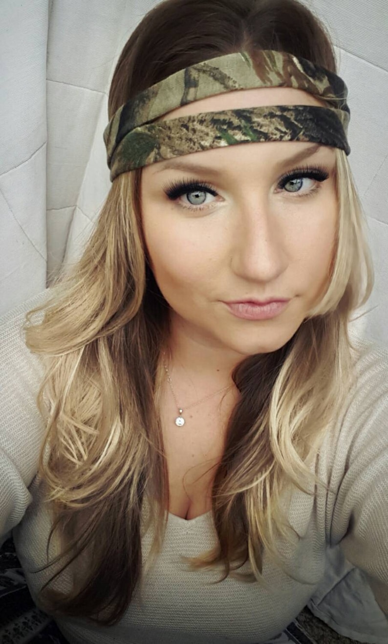 Double Strap Realtree Camo Single Headband Etsy