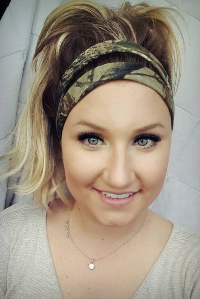 Double Strap Realtree Camo Single Headband Etsy
