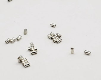 2mm x 2mm Twisted Crimp Tube Sterling Silver- 50 pieces-F22