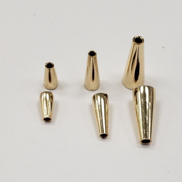 14k Gold Filled Cones, Small to Large, 3 Sizes, Made in USA, Sold individually
