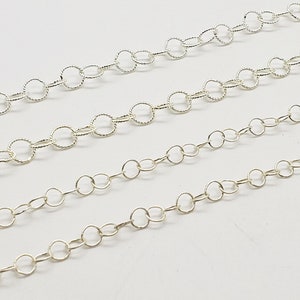 Sterling Silver Twist Round Cable Chain, 3.5mm or 5mm, Bulk Savings Available!!!