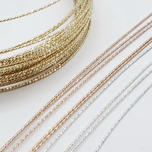 Diamond Cut Round Wire, Sterling Silver, 14k Gold Filled, 14k Rose Gold Filled, 20.5 Gauge, Cut by the Foot, USA, Bulk Savings Available!!!