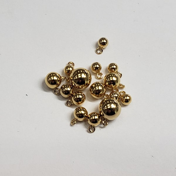 14k Gold Filled Ball Charm, 3mm to 8mm, Made in the USA, Bulk Savings Available!!!