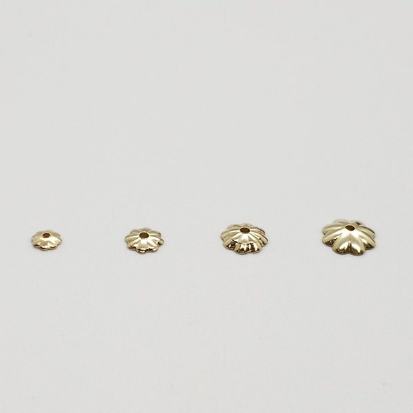 14k Gold Filled Bead Caps, Flower Bead Cap, 3mm, 4mm, 5mm, 6mm, USA, Bulk Savings Available!!!