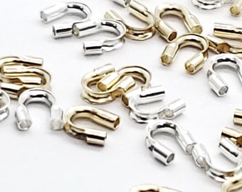 14k Gold gefüllter Wire Guards Kabel-Fingerhut, 1mm Loch, Sterling Silber, Wire Guardians, hergestellt in den USA, Masseneinsparung verfügbar !!!