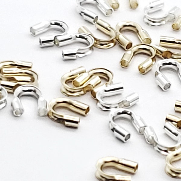 14k Gold gefüllter Wire Guards Kabel-Fingerhut, 1mm Loch, Sterling Silber, Wire Guardians, hergestellt in den USA, Masseneinsparung verfügbar !!!