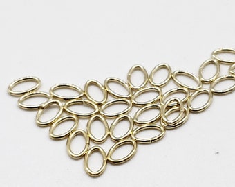 14k Gold Filled Oval Open Ring, 4mm x 6mm OD, 20.5 Gauge, Pack of 20 Pieces, Bulk Savings Available!!!