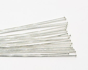 Sterling Silver Head Pin, 26 Gauge, 1.5 Inch, Sold in Packs of 50, USA Bulk Savings Available!!