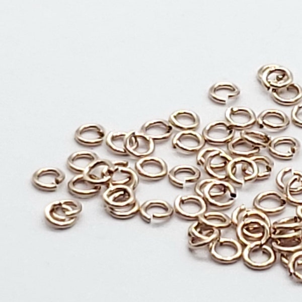 14k Gold Filled Open Ring, 24 Gauge, 2.5mm OD, Sold in packs of 100, USA, Bulk Savings Available!!!