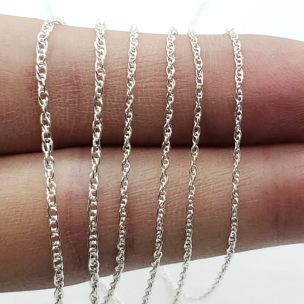 Silver Rope Chain Etsy