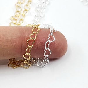 4 mm x 5 mm Herzkette, Sterling Silber, 14k Gold Filled, 24 Gauge, am Fuß, hergestellt in der Italien, Massenersparnis verfügbar !!!