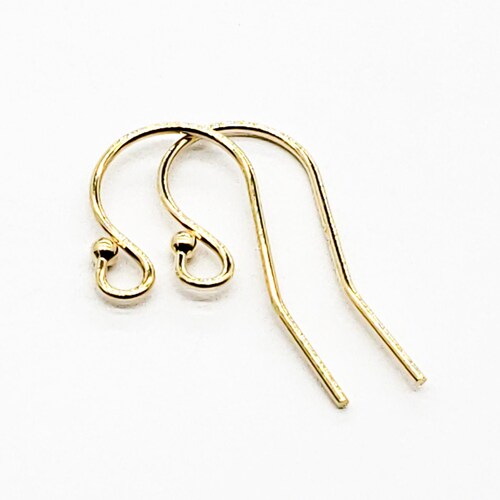 14k Solid Gold Earring Wire Ball End Style 22 Gauge 21 Etsy