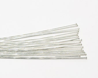 Sterling Silver Head Pin, 26 Gauge, 2 Inches, Sold in Packs of 40, USA Bulk Savings Available!!