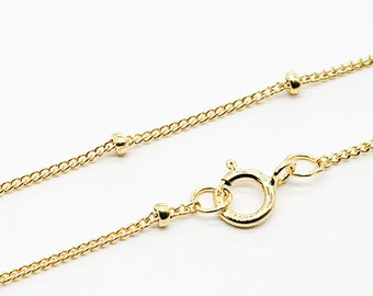 14k Gold Filled 1.9mm Satellite Finished Chain, Necklace, 14 Inch, 15 Inch, 16 Inch, 18 Inch, 20 Inch, USA
