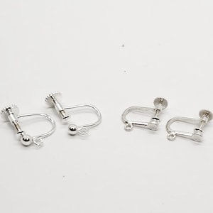 Sterling Silver Screw Back Earrings | 3mm Ball or Button Screw Back Earrings | for Non Pierced Ears | 1 Pair | Bulk Savings on 5, 15 pairs