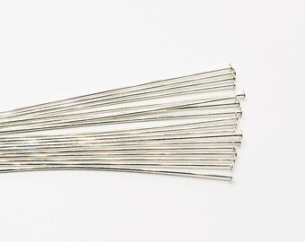 Sterling Silver Head Pin, 1.5 Inch, 24 Gauge, Sold in Packs of 30, USA Bulk Savings Available!!