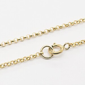 Puede incluir: Un collar de cadena de oro con cierre de langosta.