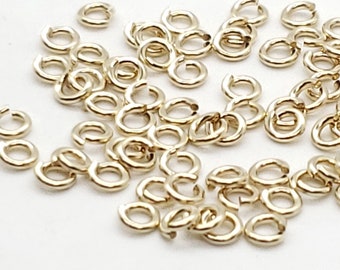 14k Gold Filled Open Ring, 19.5 Gauge, 4mm, Sold in packs of 20, USA, Bulk Savings Available!!!