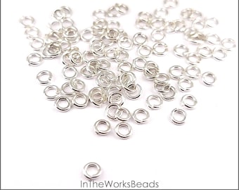 Sterling Silver Open Ring, 22 Gauge, 3mm OD | 100 Piece | Bulk Savings on 500, 1500 pieces