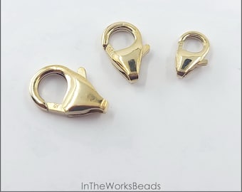 May include: Three gold-filled oval lobster clasps in different sizes. The clasps are made in the USA.