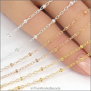 Bead Ball Chain 14k Gold-filled 1.5mm Width - Made in the USA Bead Ball Chain 14k Gold-filled 1.5mm Width - Made in the USA