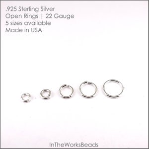 Sterling Silver Open Ring, 22 Gauge, 2.8mm, 3mm, 4mm, 5mm, 6mm OD, Bulk Savings Available!!!