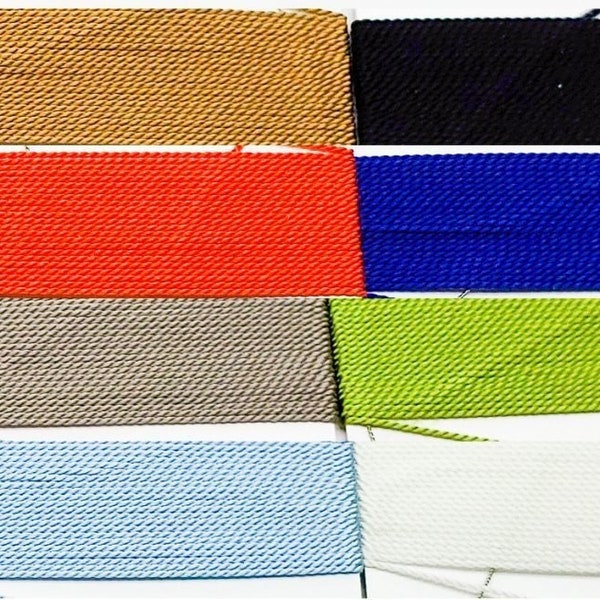 Griffin Silk Bead Cord, No. 2, No. 4, No. 8, 20 colors available, Made in Germany, Bulk Savings Available!!!