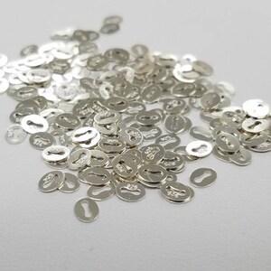 Etiketter i sterlingsilver | Italiensk stil | 50 stycken | Stor rabatt på 250 stycken, 750 stycken | Tillverkad i USA bild 5