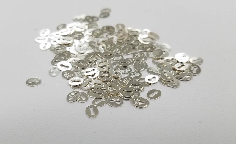 Etiketter i sterlingsilver | Italiensk stil | 50 stycken | Stor rabatt på 250 stycken, 750 stycken | Tillverkad i USA bild 5
